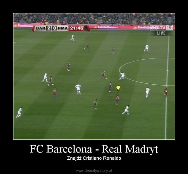 FC Barcelona - Real Madryt – Znajdź Cristiano Ronaldo 