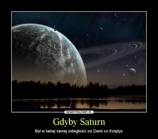 Gdyby Saturn – Był w takiej samej odległości od Ziemi co Księżyc 
