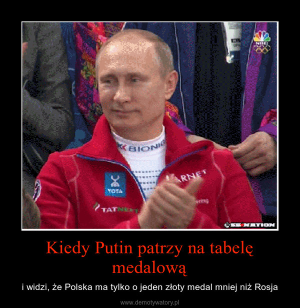 Kiedy Putin patrzy na tabelę medalową – i widzi, że Polska ma tylko o jeden złoty medal mniej niż Rosja 