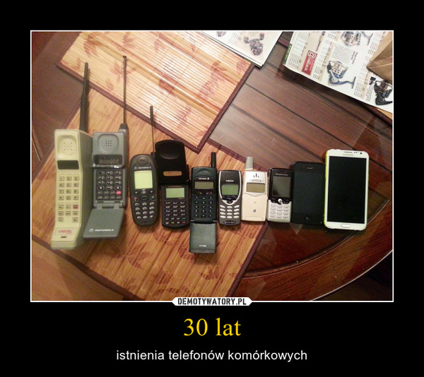 30 lat – istnienia telefonów komórkowych 
