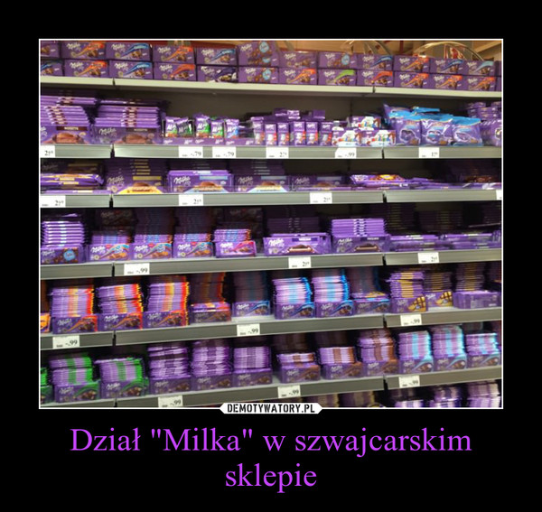 Dział "Milka" w szwajcarskim sklepie –  