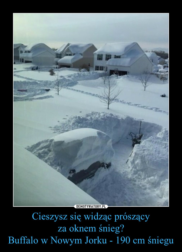 Cieszysz się widząc prószącyza oknem śnieg?Buffalo w Nowym Jorku - 190 cm śniegu –  