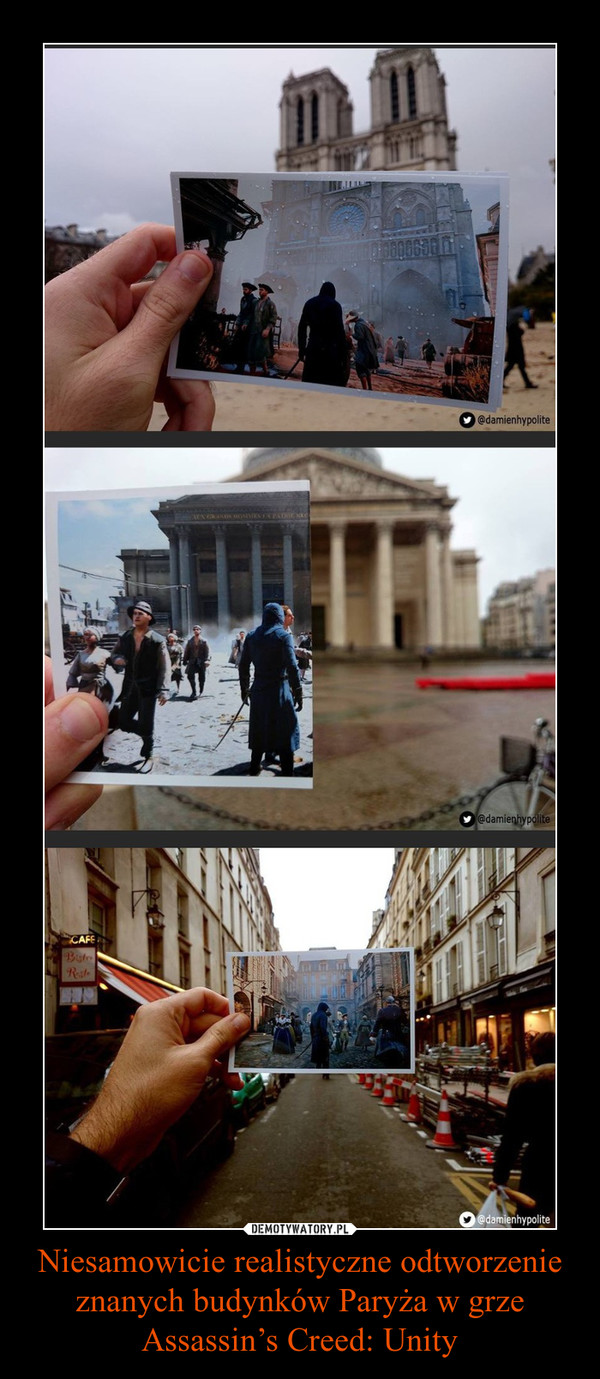 Niesamowicie realistyczne odtworzenie znanych budynków Paryża w grze Assassin’s Creed: Unity