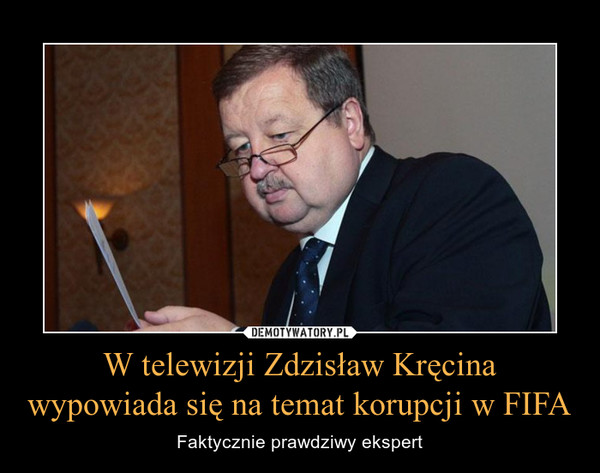 W telewizji Zdzisław Kręcina wypowiada się na temat korupcji w FIFA