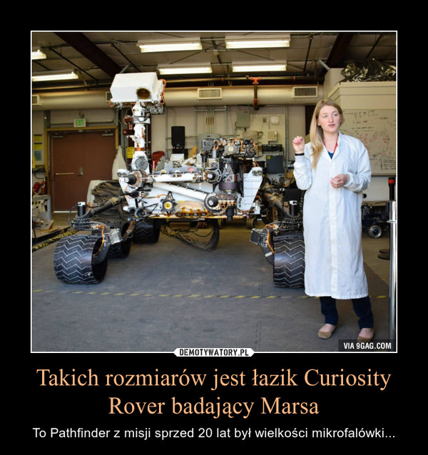 Takich rozmiarów jest łazik Curiosity Rover badający Marsa