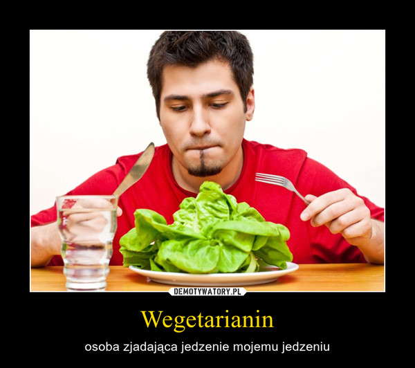Wegetarianin – osoba zjadająca jedzenie mojemu jedzeniu 