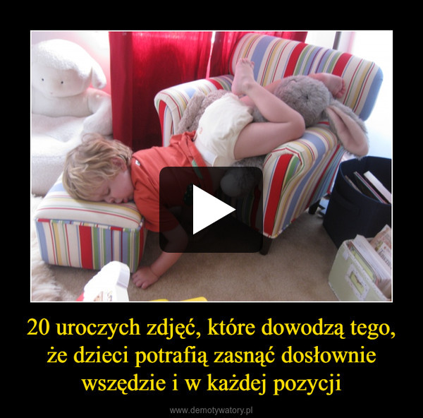 20 uroczych zdjęć, które dowodzą tego, że dzieci potrafią zasnąć dosłownie wszędzie i w każdej pozycji –  