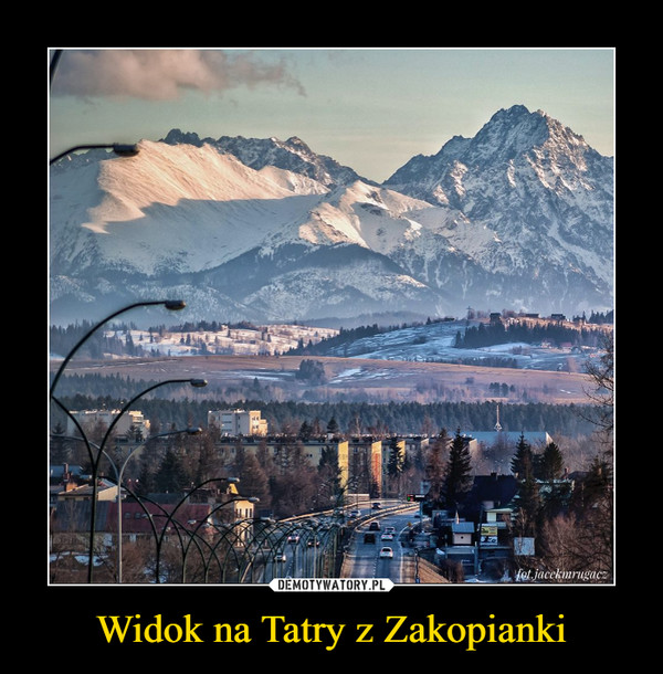 Widok na Tatry z Zakopianki