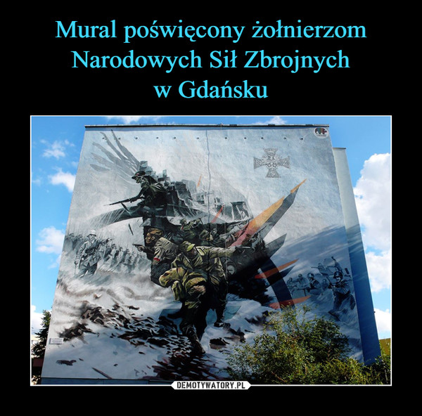 Mural poświęcony żołnierzom Narodowych Sił Zbrojnych
w Gdańsku