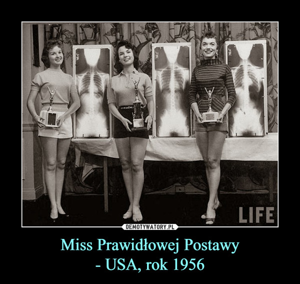 Miss Prawidłowej Postawy- USA, rok 1956 –  