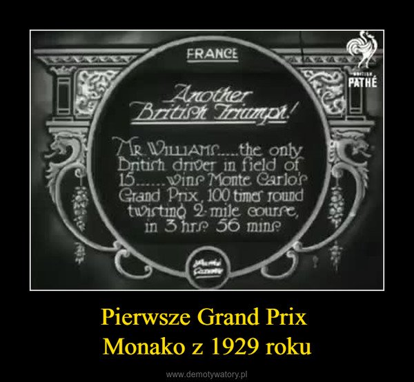 Pierwsze Grand Prix Monako z 1929 roku –  