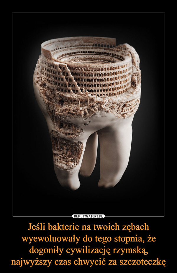Jeśli bakterie na twoich zębach wyewoluowały do tego stopnia, że dogoniły cywilizację rzymską, najwyższy czas chwycić za szczoteczkę –  