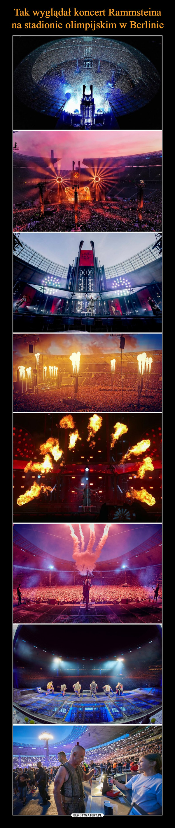 Tak wyglądał koncert Rammsteina na stadionie olimpijskim w Berlinie
