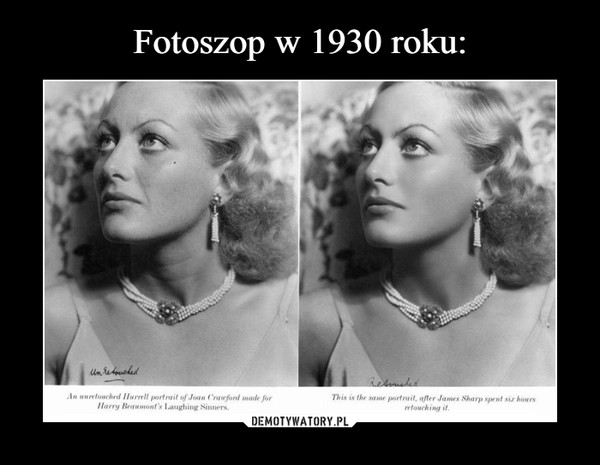 Fotoszop w 1930 roku: