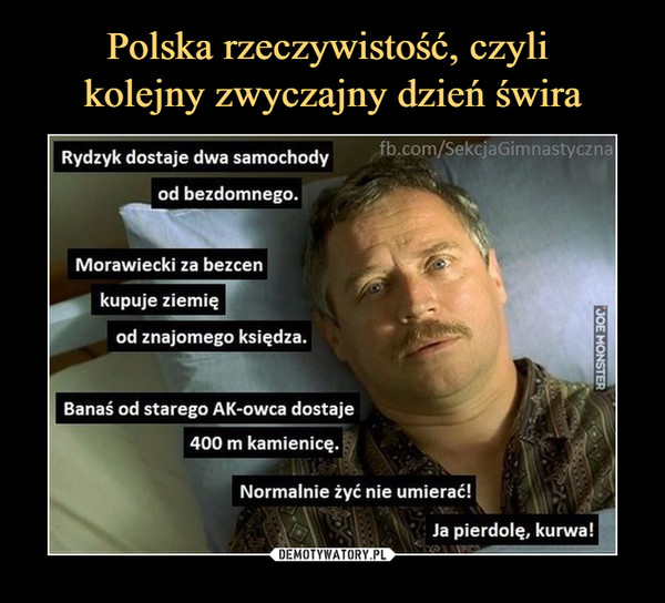 Polska rzeczywistość, czyli 
kolejny zwyczajny dzień świra