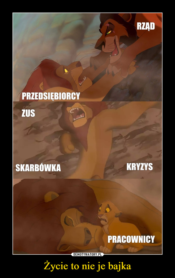 Życie to nie je bajka –  RZĄD PRZEDSIĘBIORCY ZUS SKARBÓWKA KRYZYS PRACOWNICY