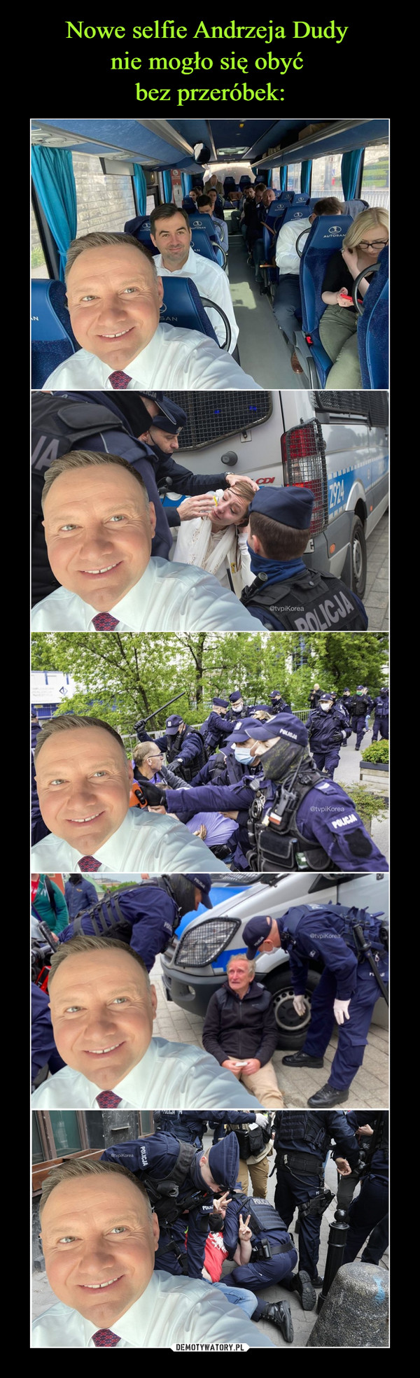 Nowe selfie Andrzeja Dudy 
nie mogło się obyć 
bez przeróbek: