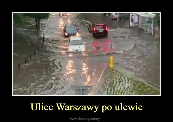 Ulice Warszawy po ulewie –  