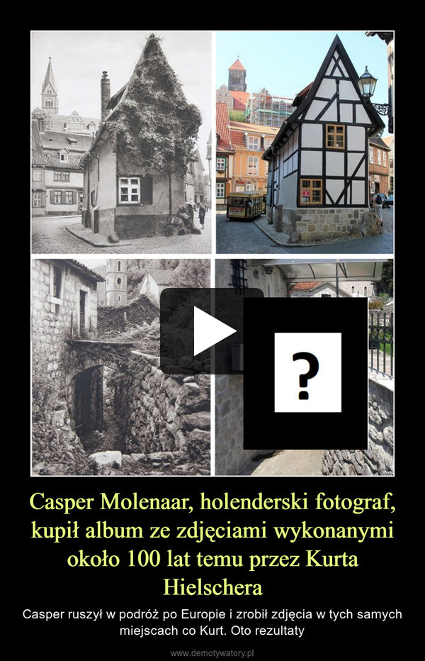 Casper Molenaar, holenderski fotograf, kupił album ze zdjęciami wykonanymi około 100 lat temu przez Kurta Hielschera