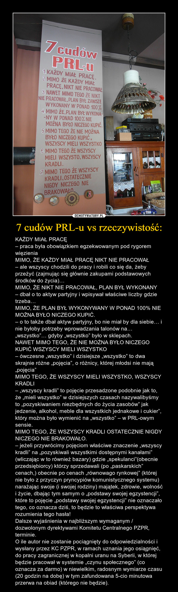 7 cudów PRL-u vs rzeczywistość: