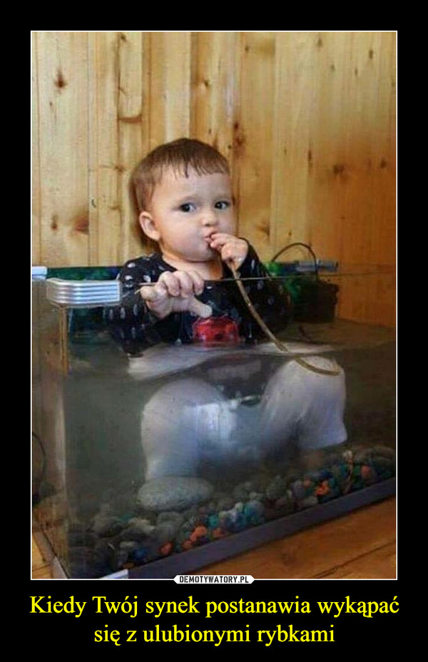 Kiedy Twój synek postanawia wykąpać się z ulubionymi rybkami –  