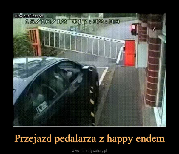 Przejazd pedalarza z happy endem –  