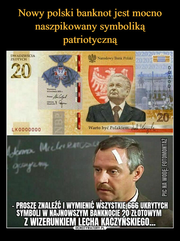 Nowy polski banknot jest mocno naszpikowany symboliką patriotyczną