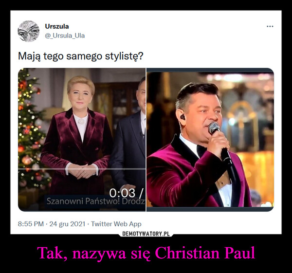 Tak, nazywa się Christian Paul