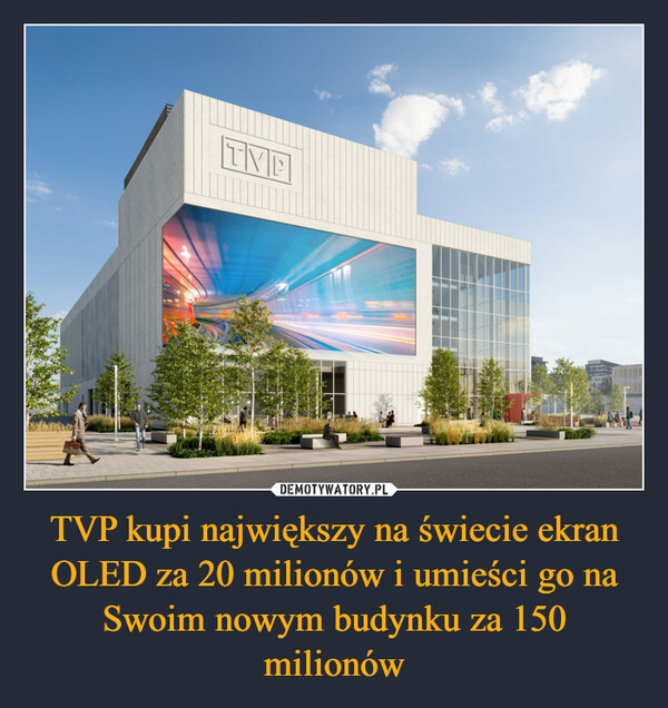 TVP kupi największy na świecie ekran OLED za 20 milionów i umieści go na Swoim nowym budynku za 150 milionów
