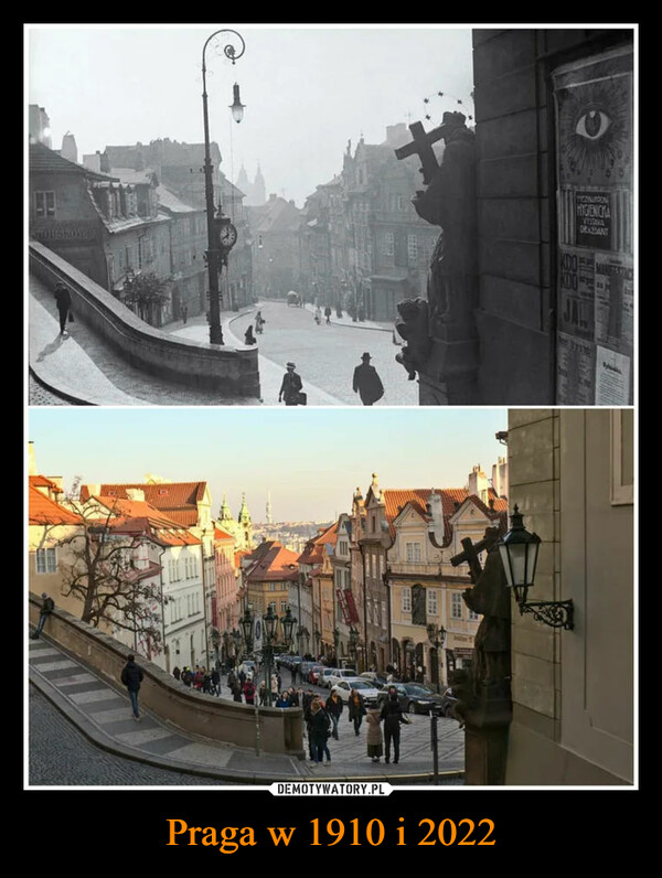 Praga w 1910 i 2022