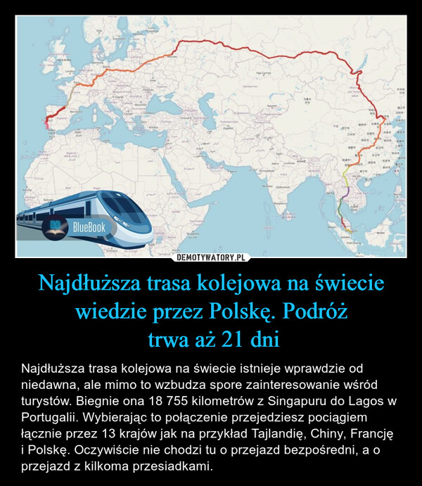 Najdłuższa trasa kolejowa na świecie wiedzie przez Polskę. Podróż trwa aż 21 dni – Najdłuższa trasa kolejowa na świecie istnieje wprawdzie od niedawna, ale mimo to wzbudza spore zainteresowanie wśród turystów. Biegnie ona 18 755 kilometrów z Singapuru do Lagos w Portugalii. Wybierając to połączenie przejedziesz pociągiem łącznie przez 13 krajów jak na przykład Tajlandię, Chiny, Francję i Polskę. Oczywiście nie chodzi tu o przejazd bezpośredni, a o przejazd z kilkoma przesiadkami. United KingdomDreacorMary+40+07SemakeBBLondoFanceMalAlgerAlpine*xx.0nameNigerBlueBookangleCriteHatikeAnnalesgaleza!KishesLatajamAmmaConcuKatrik reCongoleptyChyndeumTeppinaSudanTariyeOgente17AsteraleLabdAFFRYKengeDarkTancang SalamJeSopmanySimpMugshoImTurkmenistanAspalat8HemKASETONMalajapureditadwLucrosInduPenguruIMNKESEASTric100KHS GWELAWAVAKIONWAY.2258801ARS 834ANDAvewww284xaseTHE2MYwww.