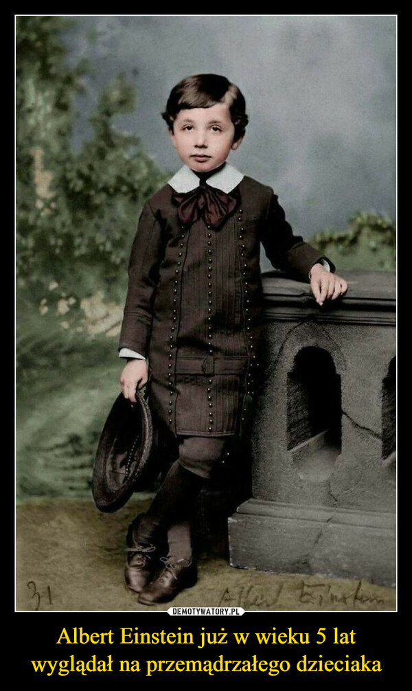 Albert Einstein już w wieku 5 lat wyglądał na przemądrzałego dzieciaka