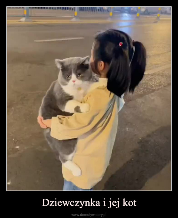 Dziewczynka i jej kot –  