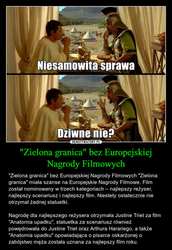 "Zielona granica" bez Europejskiej Nagrody Filmowych