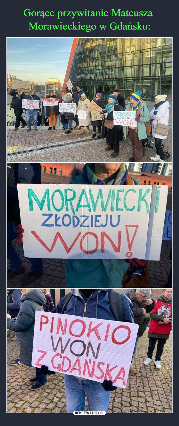 Gorące przywitanie Mateusza 
Morawieckiego w Gdańsku: