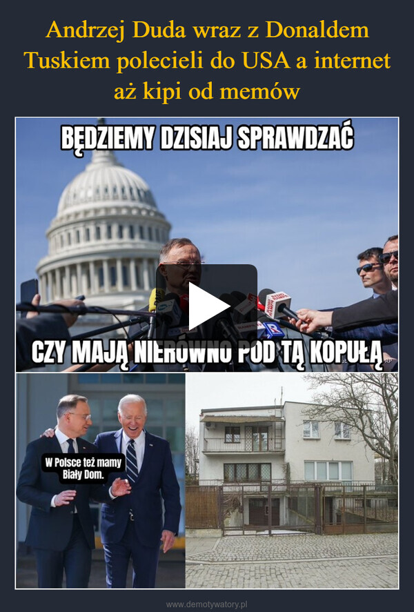 Andrzej Duda wraz z Donaldem Tuskiem polecieli do USA a internet aż kipi od memów
