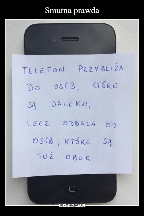  –  TELEFON PRZYBLIŻADo OSEB, KTÓRESĄ DALEKO,LECZODDALA ODOSB, KTÓRE SĄTUŻ OBOK